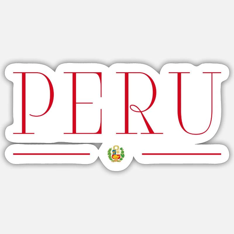 Ich liebe Peru - Sticker Größe S (10 x 10 cm) - Mattweiß