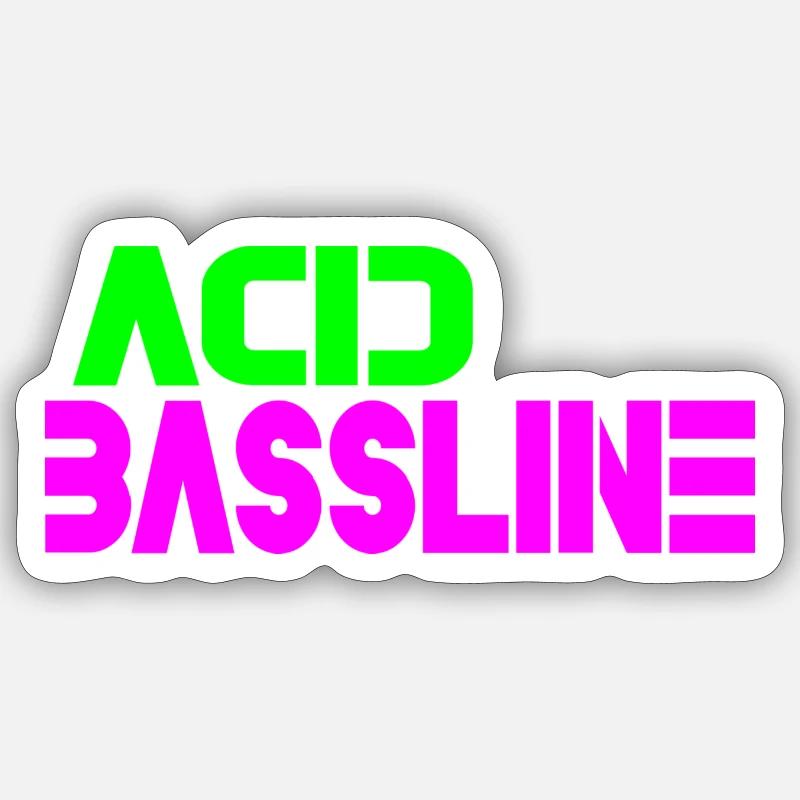 Ligne de basse acide Sticker taille S (10 x 10 cm)
