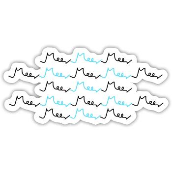 Meer Typografie (b) - Sticker Größe S (10 x 10 cm) - Mattweiß - Vorne