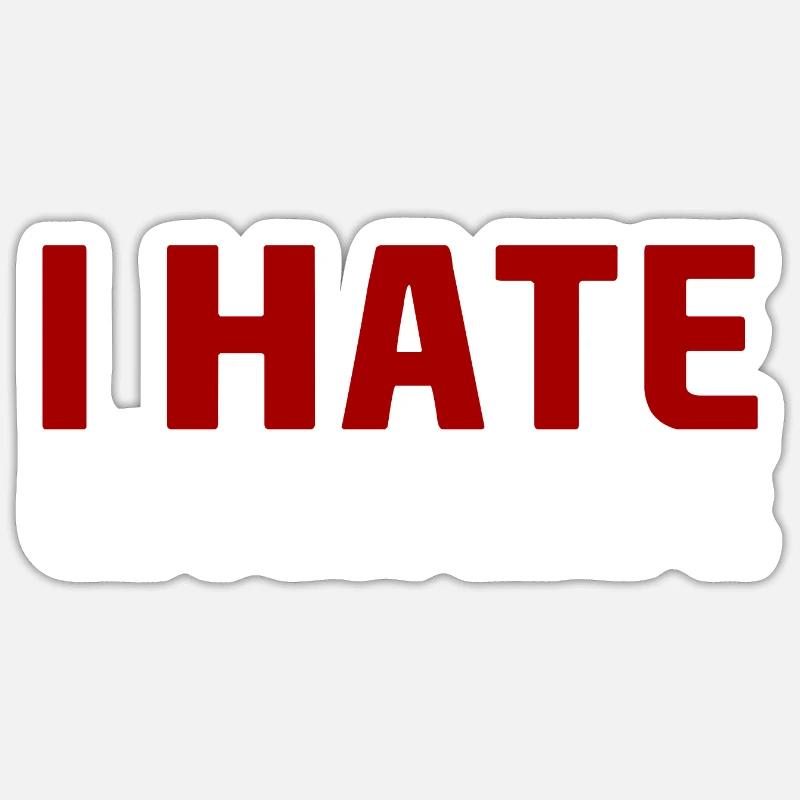 Je déteste l’exercice - Sticker taille S (10 x 10 cm) - blanc mat