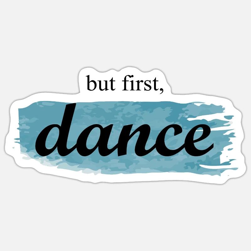 Dancing Dance Music - Sticker Größe S (10 x 10 cm) - Mattweiß
