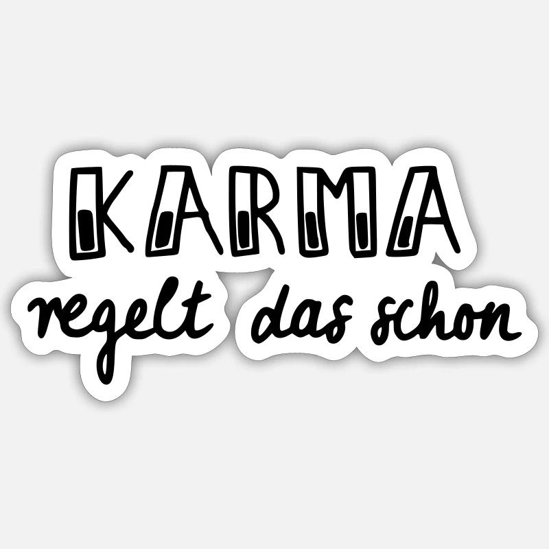Karma regelt das schon Sticker Größe S (10 x 10 cm)