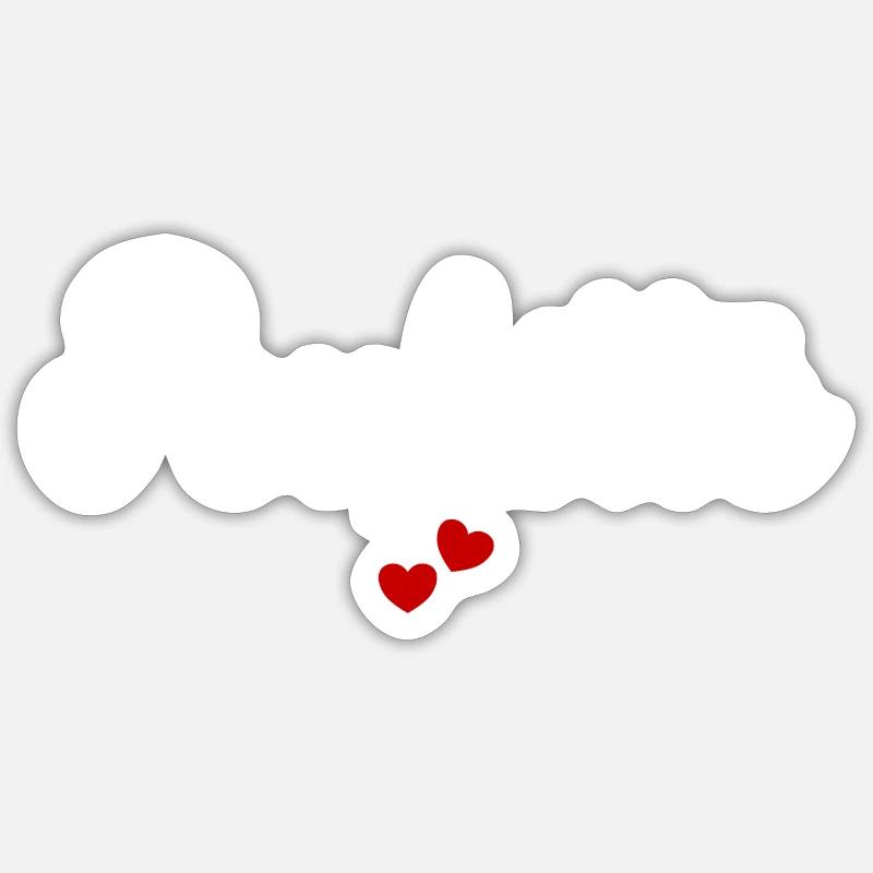 Poulette - Sticker taille S (10 x 10 cm) - blanc mat