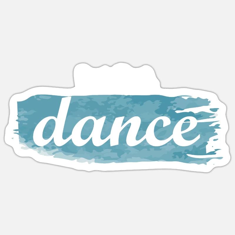 Dancing Dance Music - Sticker Größe S (10 x 10 cm) - Mattweiß
