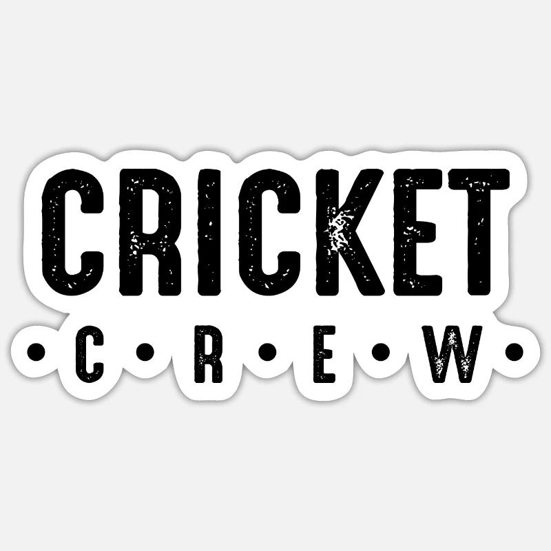 Équipe de cricket - Sticker taille S (10 x 10 cm) - blanc mat