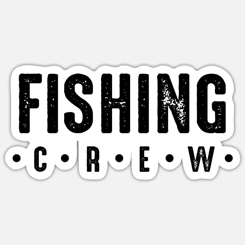 Fishing Crew - Sticker size S (10 x 10 cm) - white matte