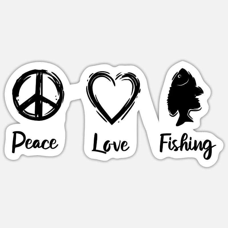 La routine du pêcheur Sticker taille S (10 x 10 cm)