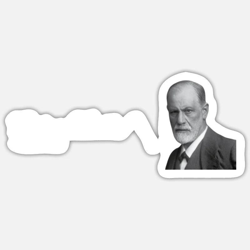 " Deine Mutter " Sigmund Freud - Sticker Größe S (10 x 10 cm) - Mattweiß