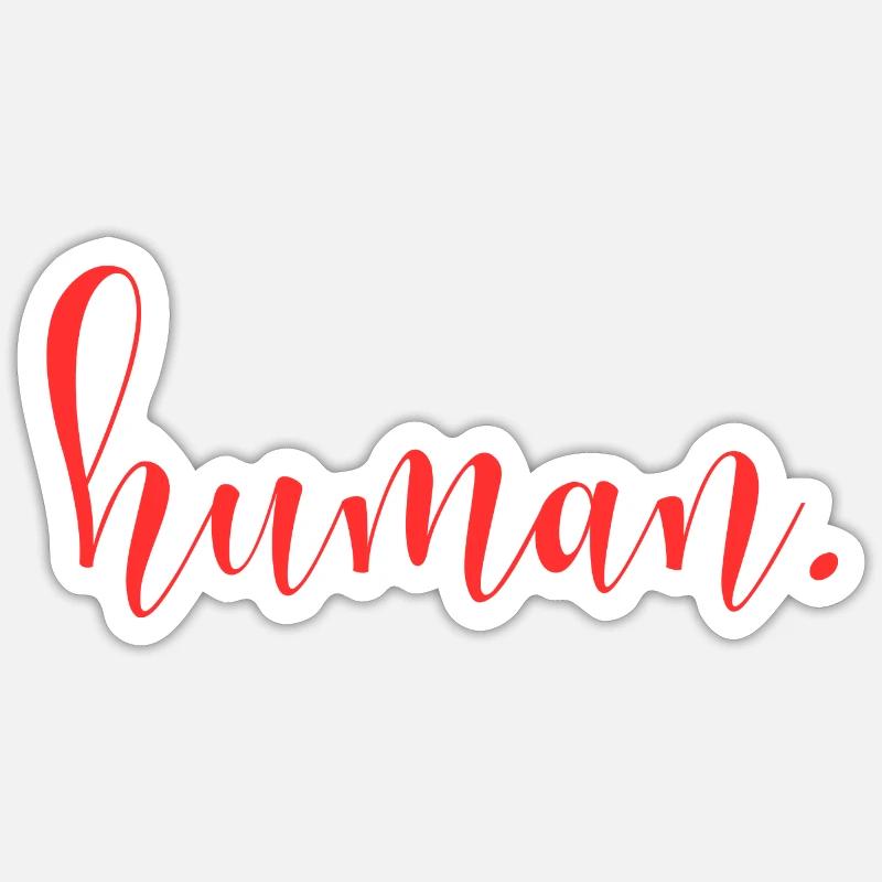 Human - Sticker taille S (10 x 10 cm) - blanc mat