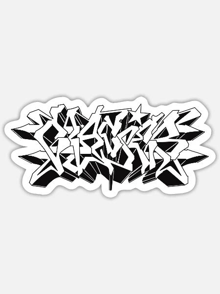 Glacier Piece Tee - Sticker Größe S (10 x 10 cm) - Mattweiß