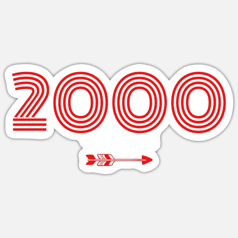 Born in 2000 - Sticker size S (10 x 10 cm) - white matte
