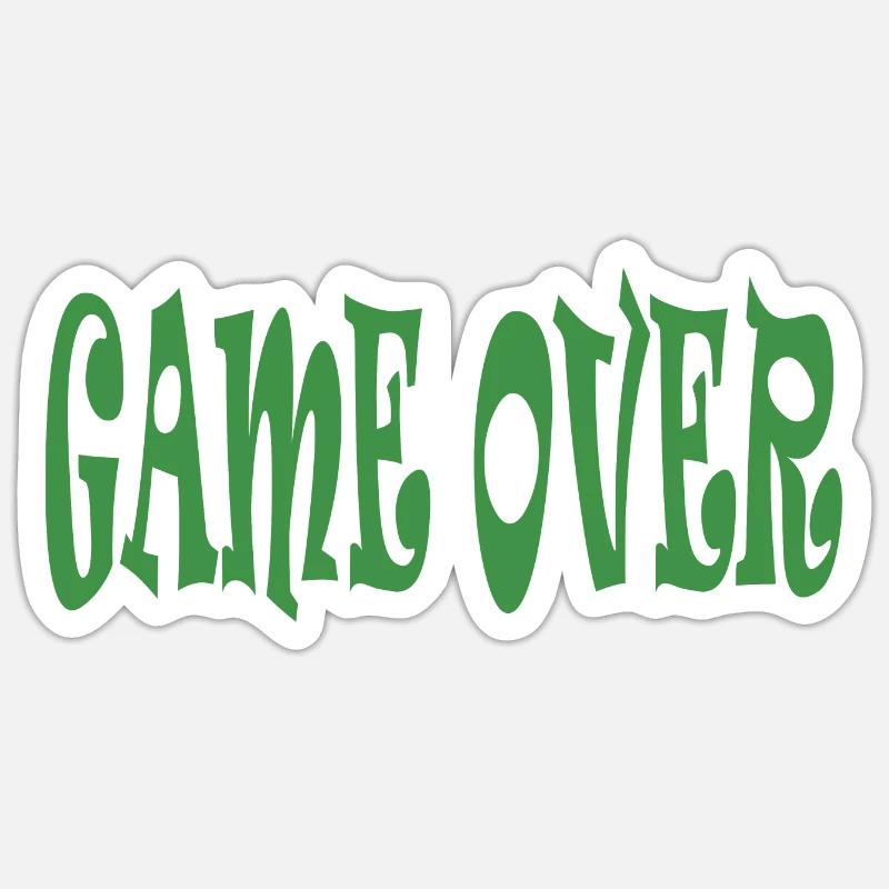 Game Over Sticker size S (10 x 10 cm)