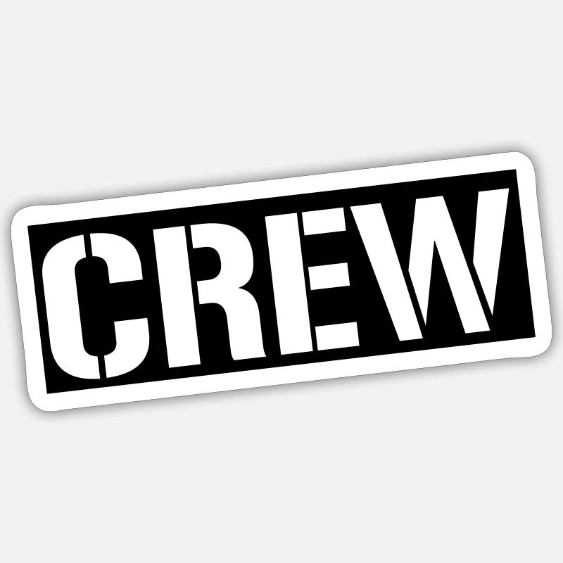 crew - Sticker size S (10 x 10 cm) - white matte
