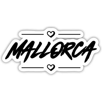 Majorca Heart - Sticker size S (10 x 10 cm) - white matte - Front