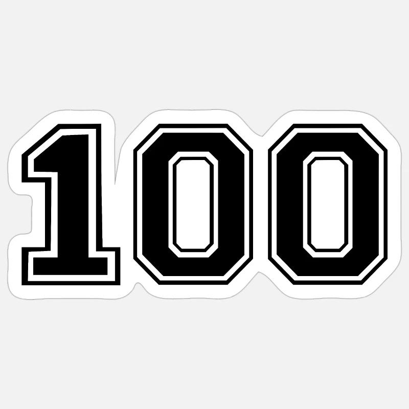100 - Sticker size S (10 x 10 cm) - white matte