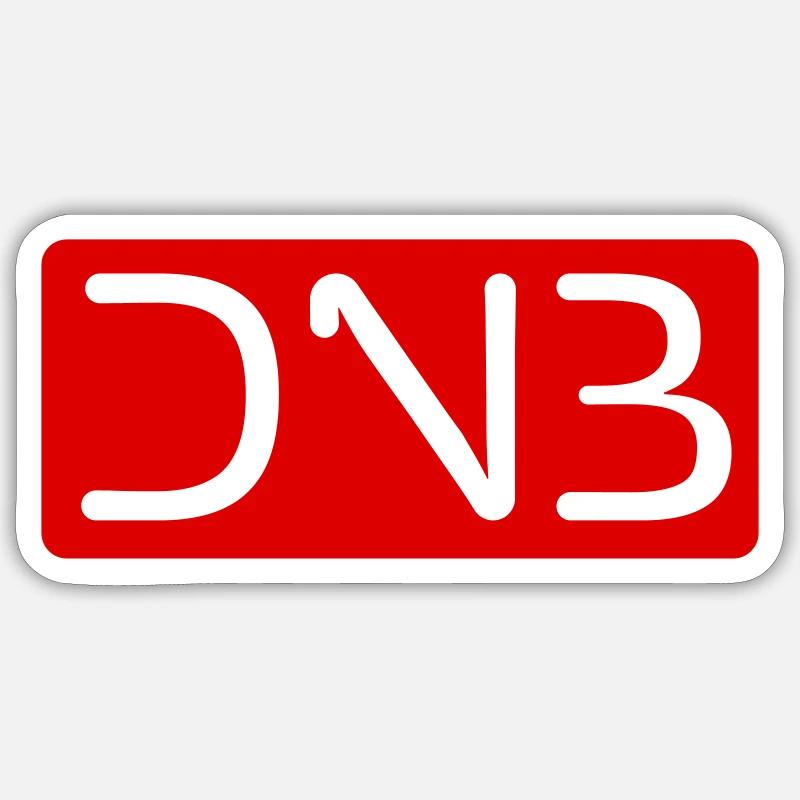 DNB - Pegatina tamaño S (10 x 10 cm) - blanco mate