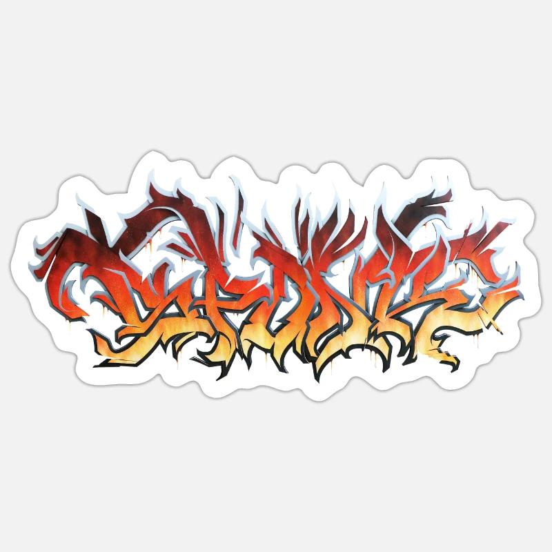 FIRE Graffiti Sticker Größe S (10 x 10 cm)