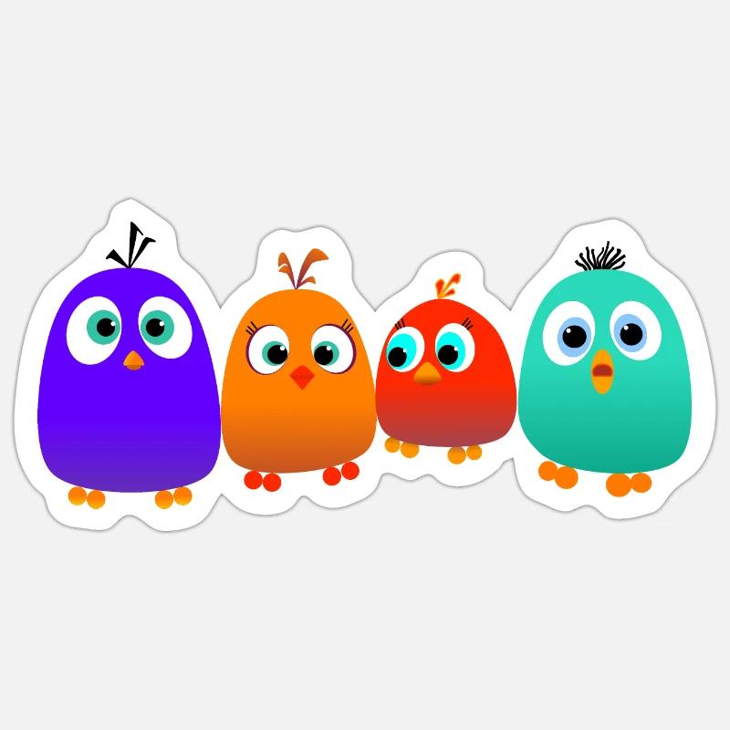 Oiseaux Sticker taille S (10 x 10 cm)