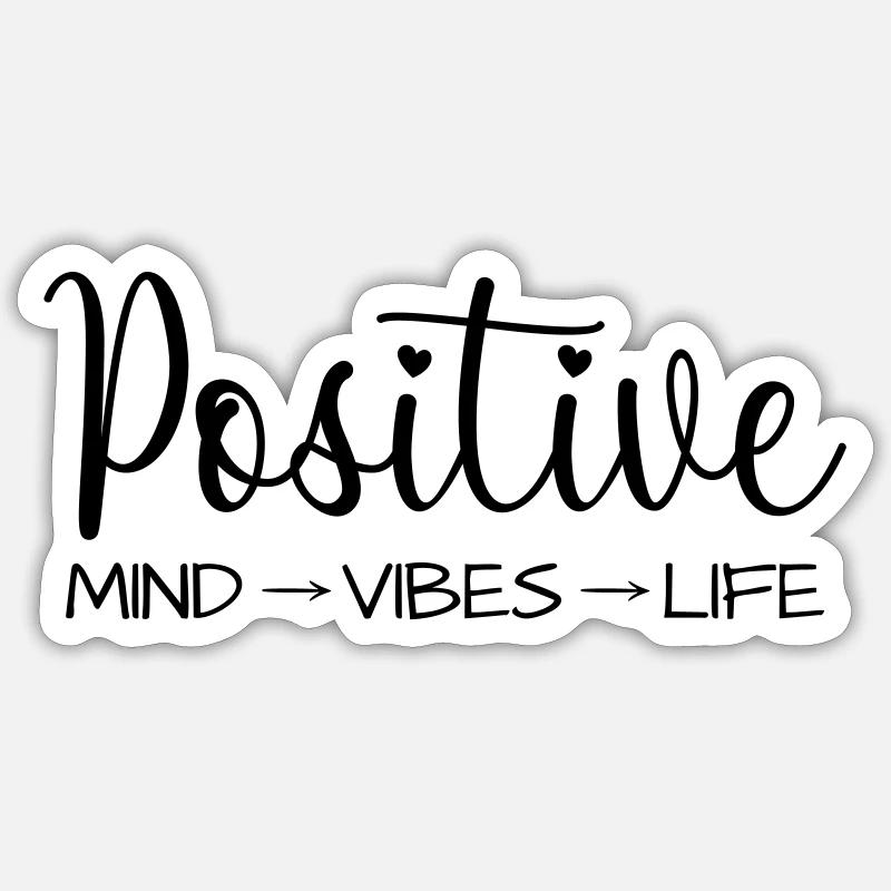 Pensées positives Sticker taille S (10 x 10 cm)