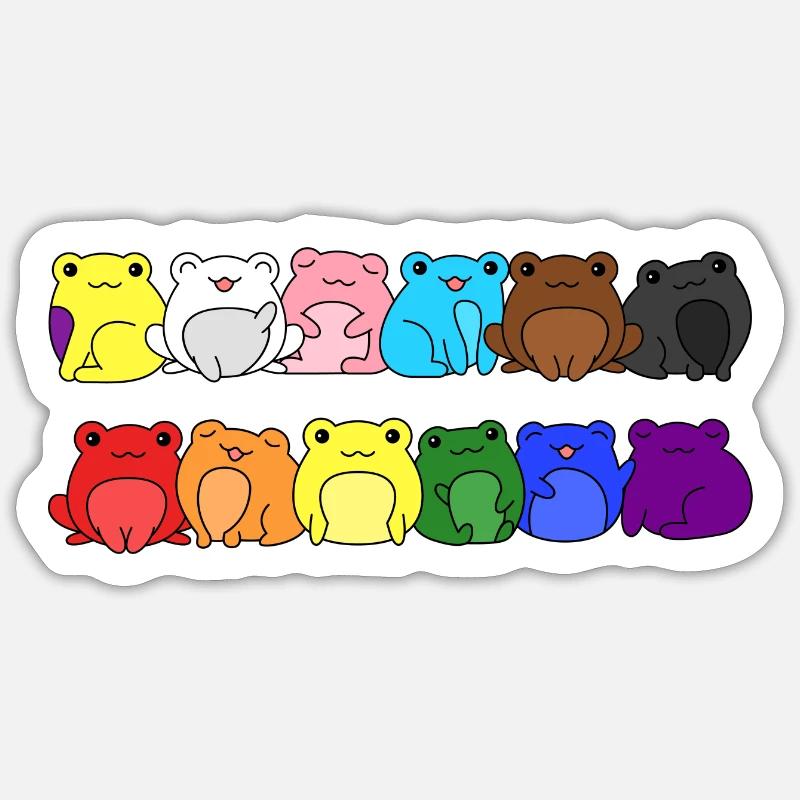 Fierté Progrès FlagFrog Egalité Sticker taille S (10 x 10 cm)