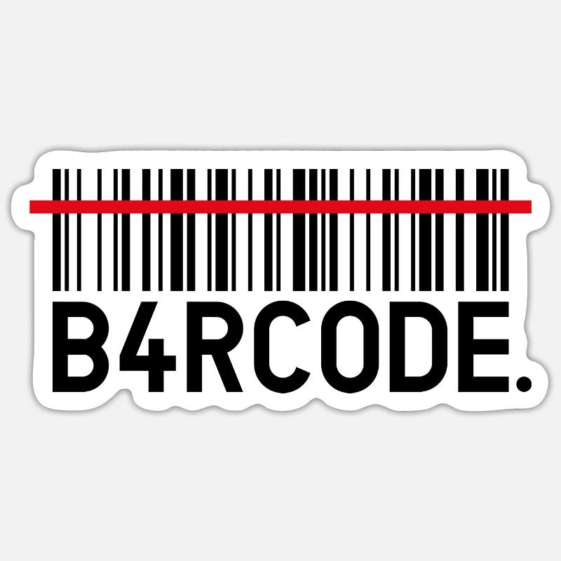 B4RCODE. Scan black - Sticker Größe S (10 x 10 cm) - Mattweiß