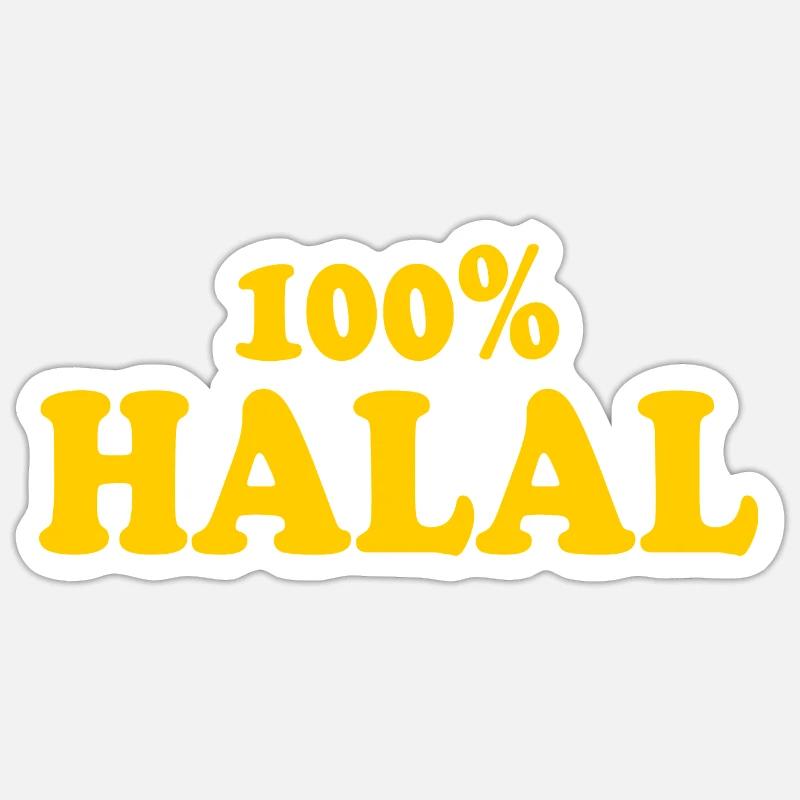 Halal - Sticker size S (10 x 10 cm) - white matte