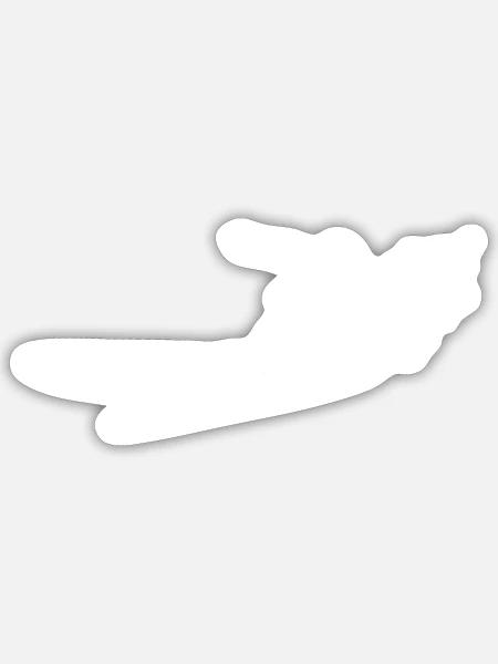 Surfen weiß - Sticker Größe S (10 x 10 cm) - Mattweiß