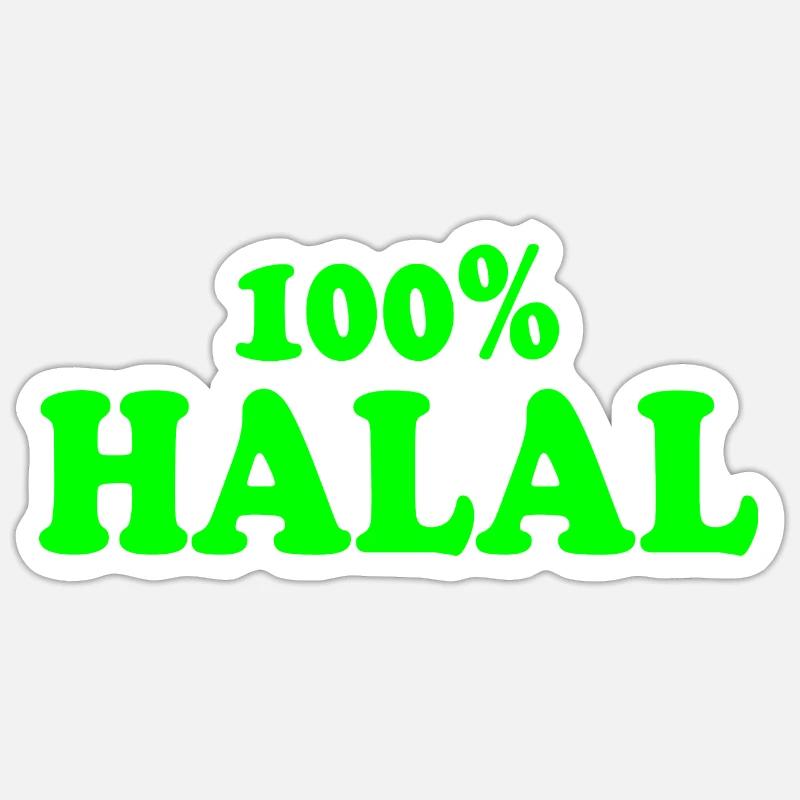 Halal - Sticker Größe S (10 x 10 cm) - Mattweiß