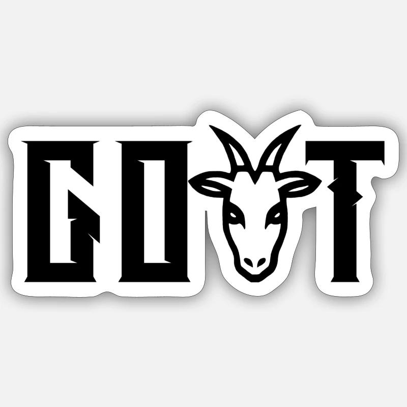 CHÈVRE - Sticker taille S (10 x 10 cm) - blanc mat