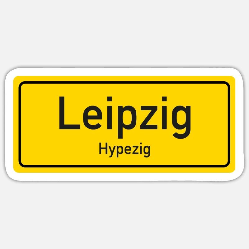 Leipzig place name germany - Sticker size S (10 x 10 cm) - white matte
