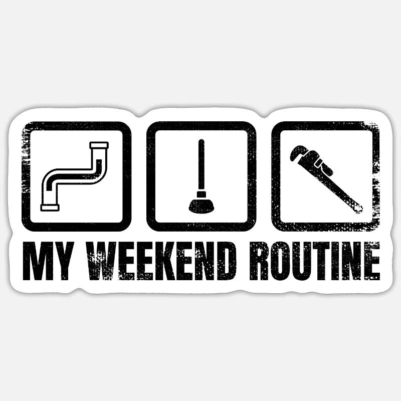 Ma routine du week-end Sticker taille S (10 x 10 cm)