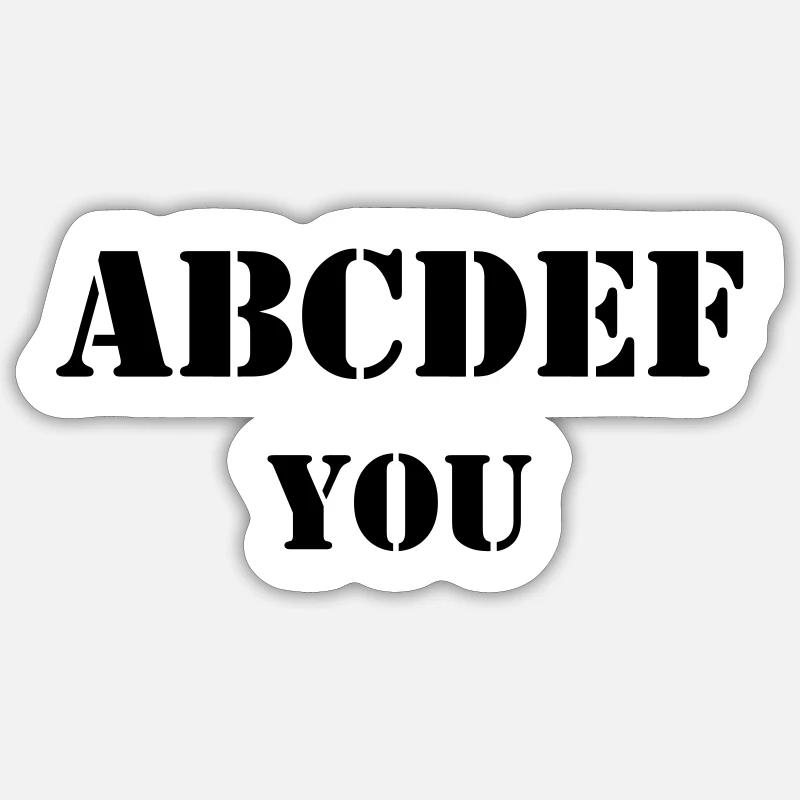 ABCDEF VOUS - Sticker taille S (10 x 10 cm) - blanc mat