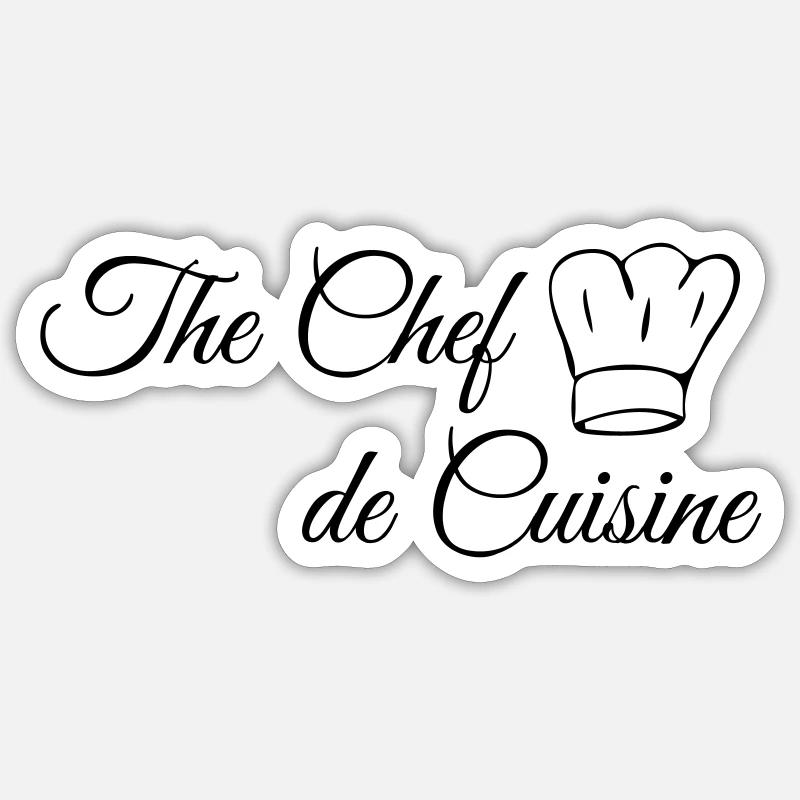 The Chef de Cuisine - Sticker size S (10 x 10 cm) - white matte