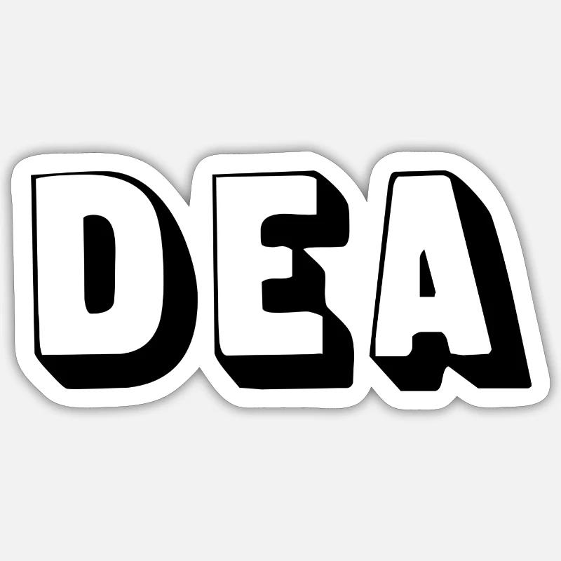 Name - Dea - Sticker size S (10 x 10 cm) - white matte