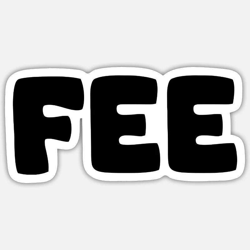 Nom - Feee - Sticker taille S (10 x 10 cm) - blanc mat