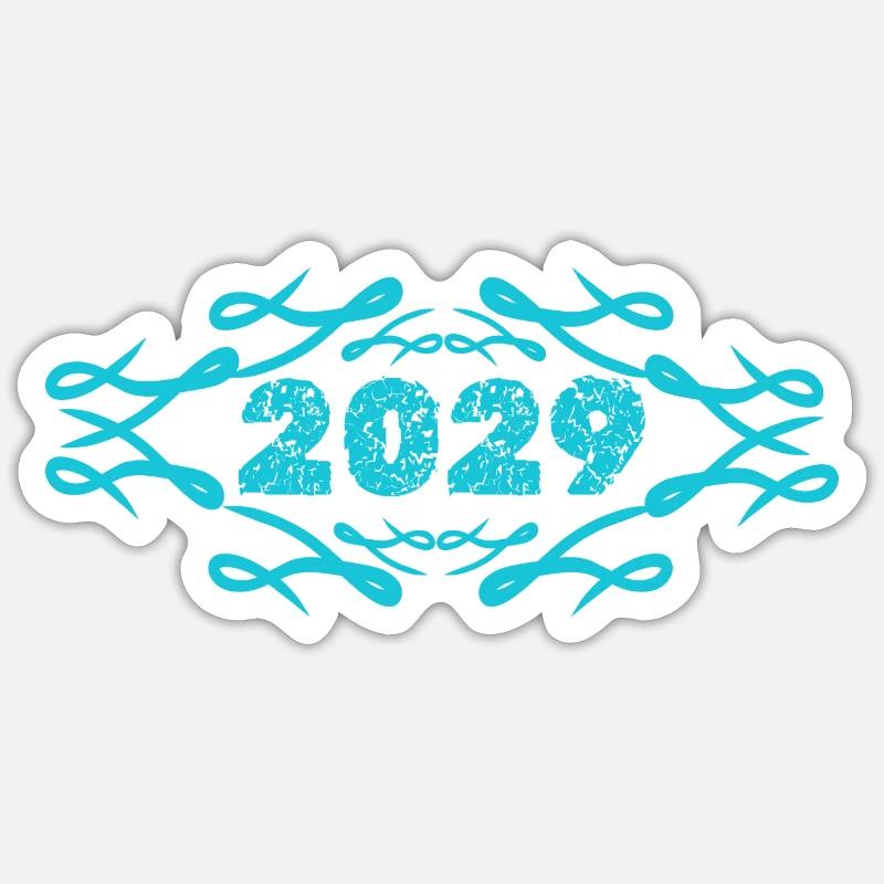 2029 - Sticker Größe S (10 x 10 cm) - Mattweiß