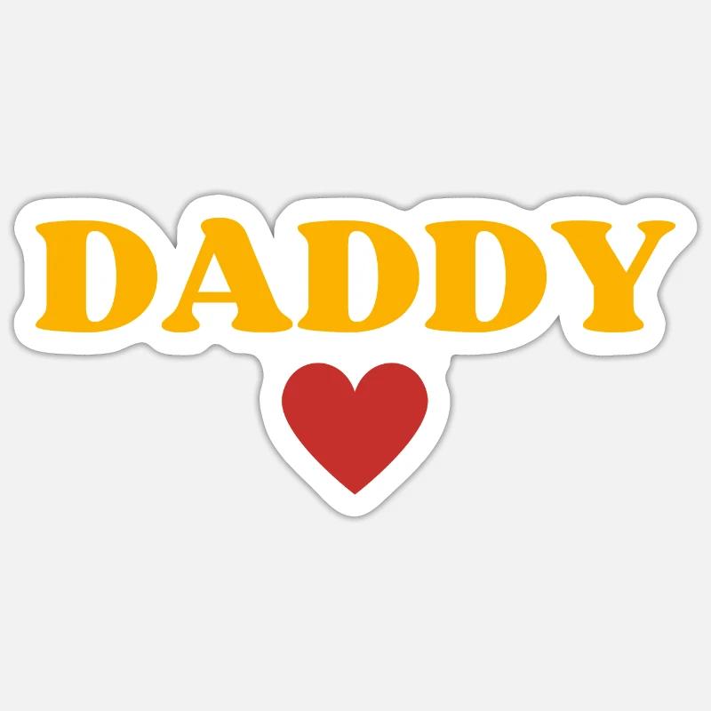 Daddy Bester Papa der Welt Sticker Größe S (10 x 10 cm)