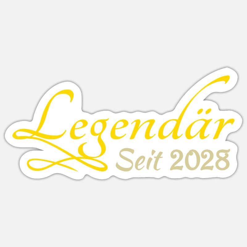 Année 2028 - Sticker taille S (10 x 10 cm) - blanc mat