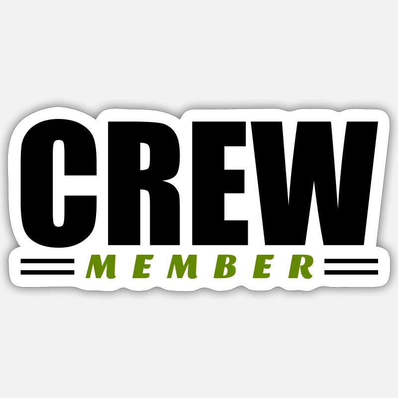 Membre d’équipage - Sticker taille S (10 x 10 cm) - blanc mat