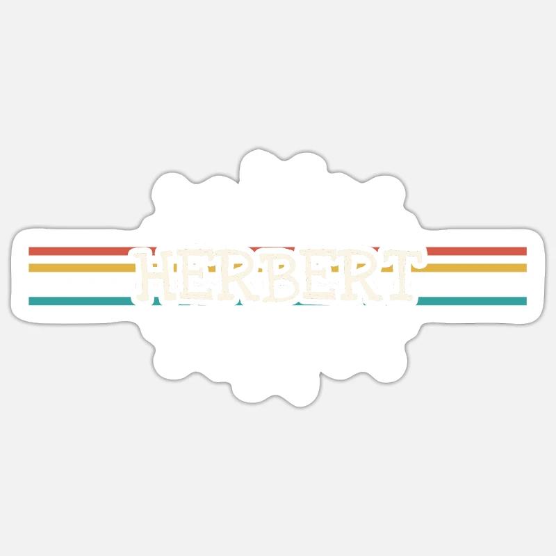 Stern Herbert - Sticker Größe S (10 x 10 cm) - Mattweiß