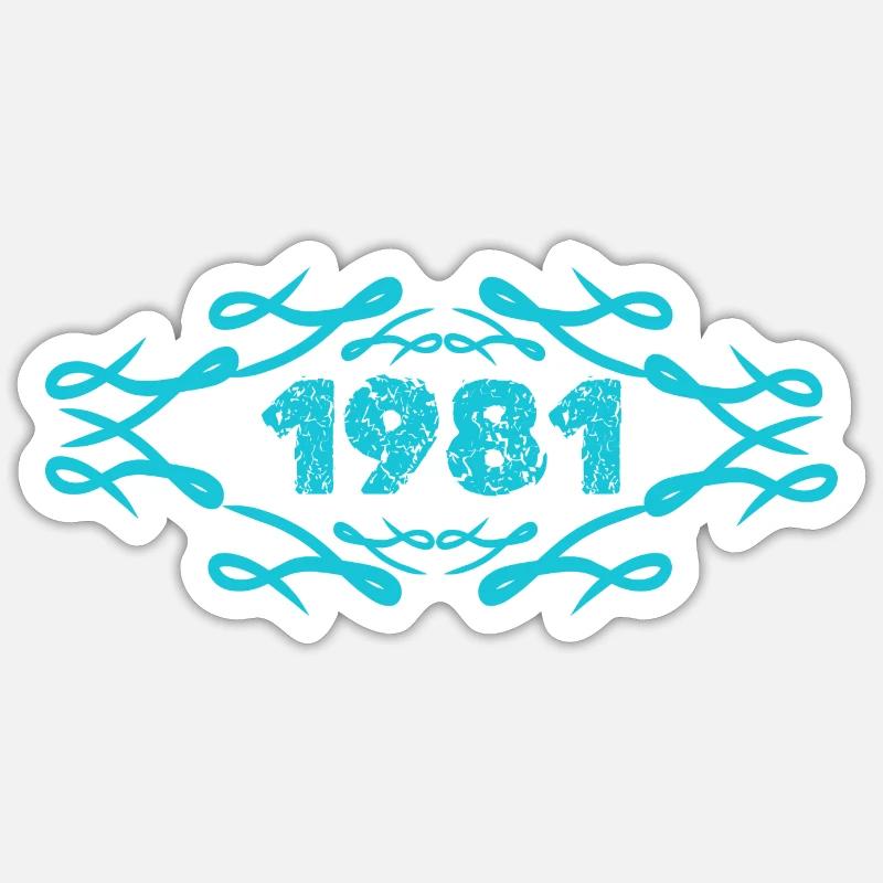 1981 - Sticker size S (10 x 10 cm) - white matte