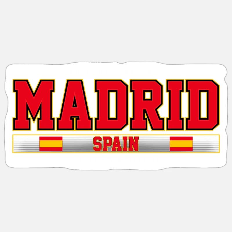 Madrid - Sticker Größe S (10 x 10 cm) - Mattweiß