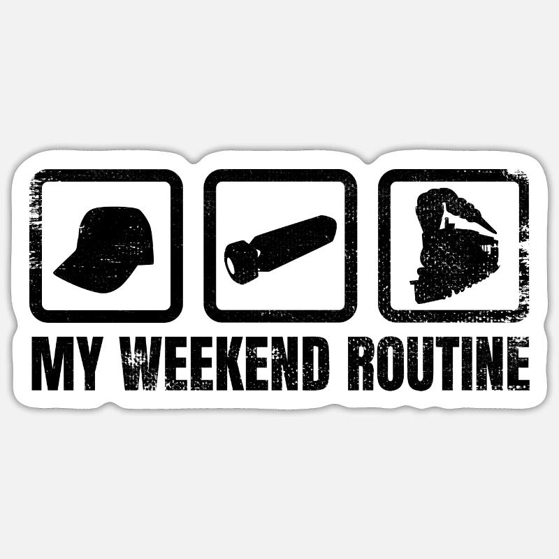 Trainspotter Zeitplan - Sticker Größe S (10 x 10 cm) - Mattweiß