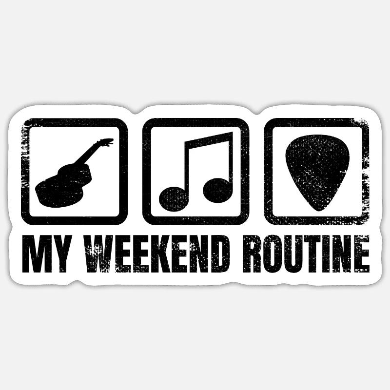 Ma routine du week-end Sticker taille S (10 x 10 cm)