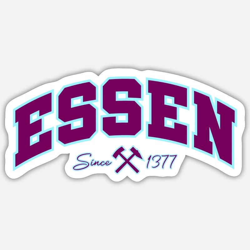 ESSEN - Sticker Größe S (10 x 10 cm) - Mattweiß