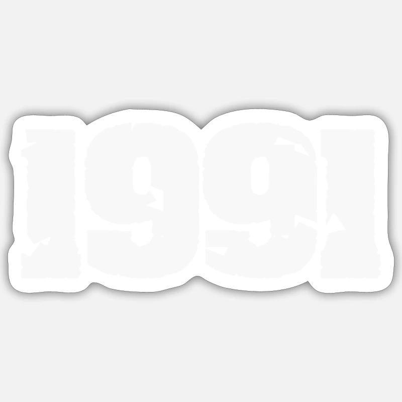 1991 - Sticker size S (10 x 10 cm) - white matte