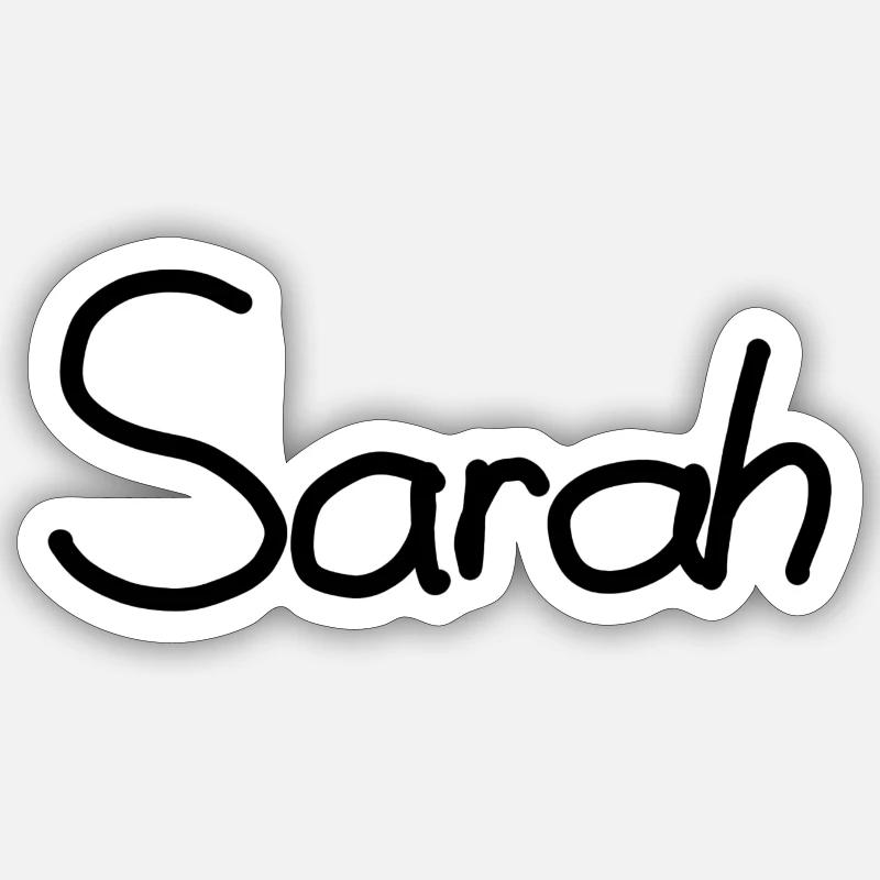 Sarah - Sticker Größe S (10 x 10 cm) - Mattweiß