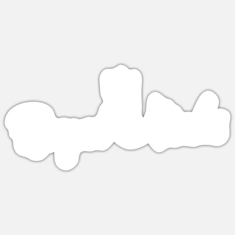 1 ROYAL KINKS White Sticker size S (10 x 10 cm)