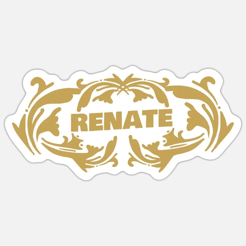 Renate - Sticker Größe S (10 x 10 cm) - Mattweiß