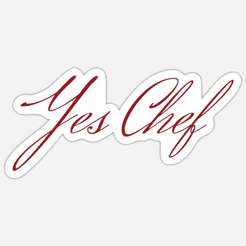 Yes Chef Sticker size S (10 x 10 cm)